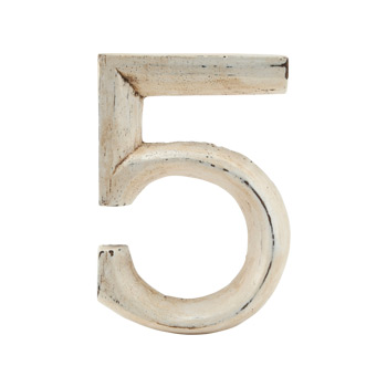 Wood Carving Letter 「5」