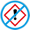 CLP規則危険表示無しロゴの表示