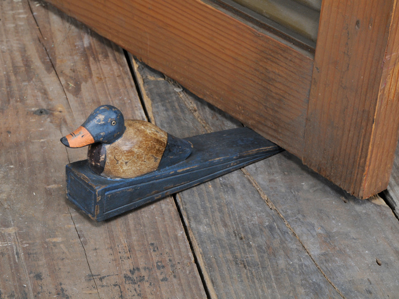 Wood Carving Door Stopper (Duck)