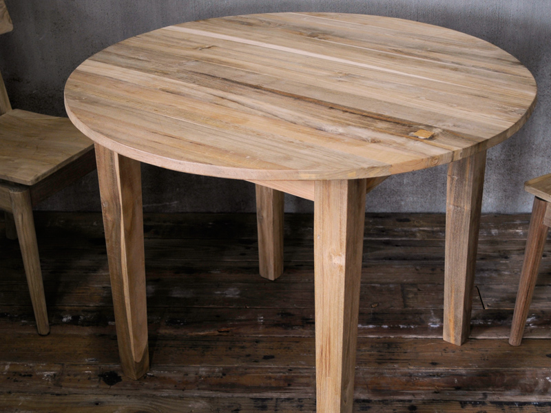 無垢木製 テーブル】GALLUP | リクレイムド・チーク・ラウンド 