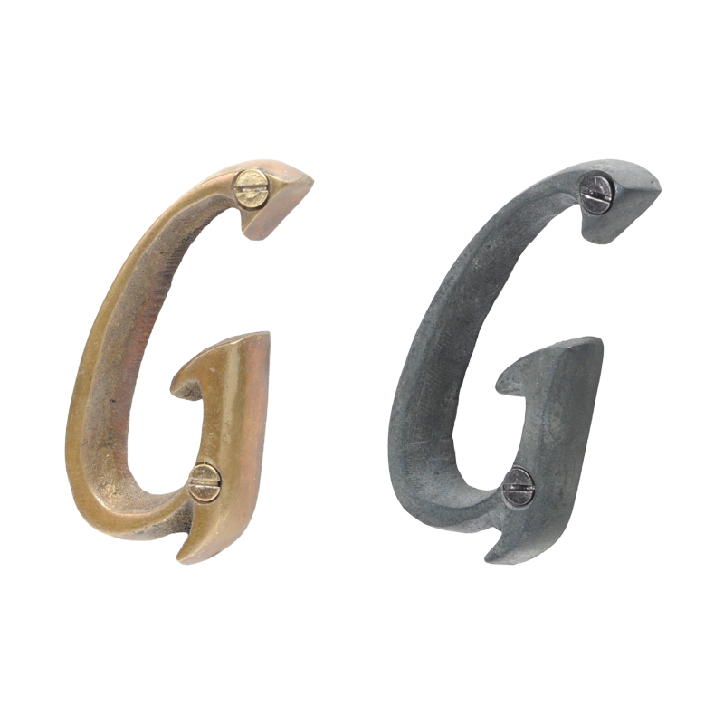 アルファベット 切り文字 真鍮】GALLUP | 7505-55 ハウス レター 「G」