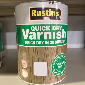 Rustins Quick Dry Clear Varnish 5L CLEAR MATT