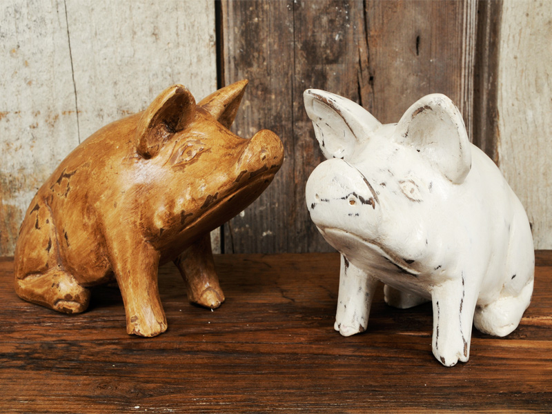 Wood Carving Pig (XS)