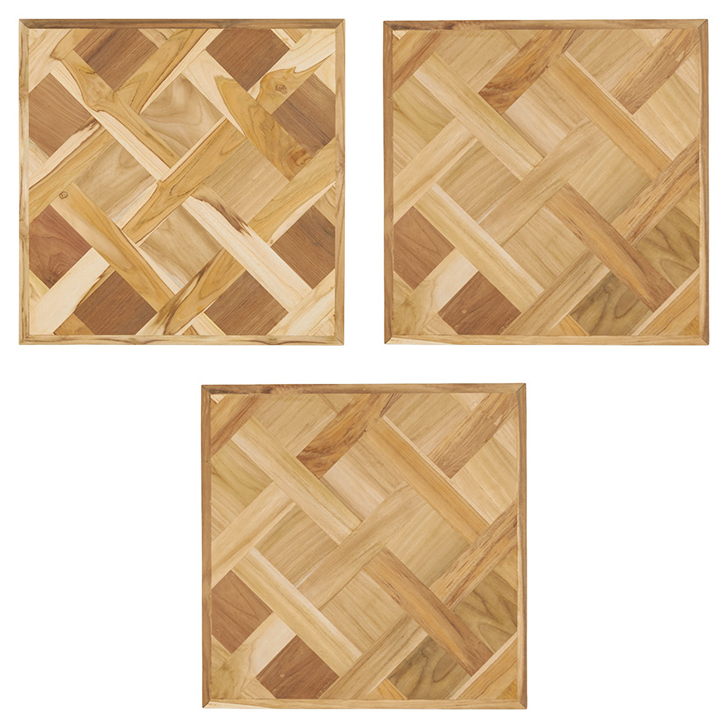 リクレイムド・チーク・モザイク・テーブル・トップ (650×650)  