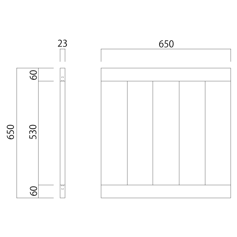 リクレイムド チーク テーブルトップ (650×650)  
