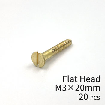 Brass Screws Flat Head M3×20mm