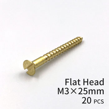 Brass Screws Flat Head M3×25mm