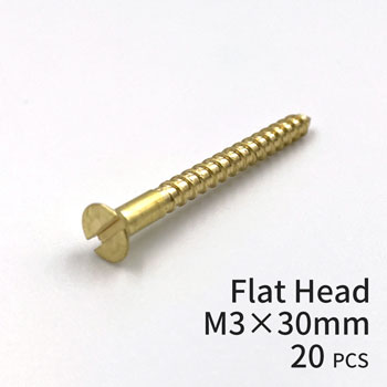 Brass Screws Flat Head M3×30mm