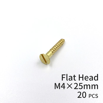 Brass Screws Flat Head M4×25mm