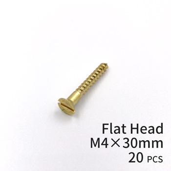 Brass Screws Flat Head M4×30mm