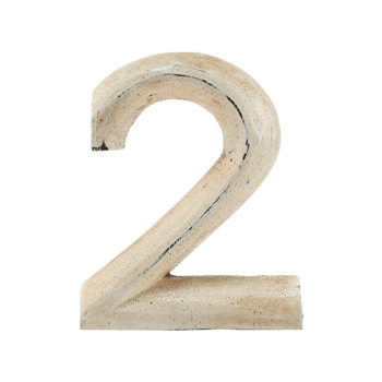 Wood Carving Letter 「2」