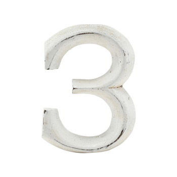 Wood Carving Letter 「3」