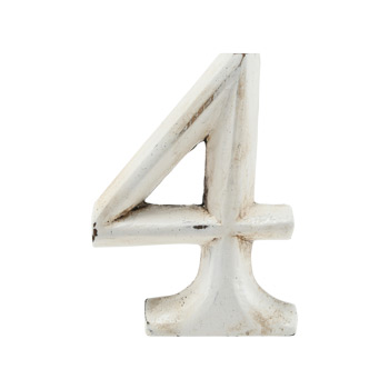 Wood Carving Letter 「4」