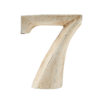 Wood Carving Letter 「7」