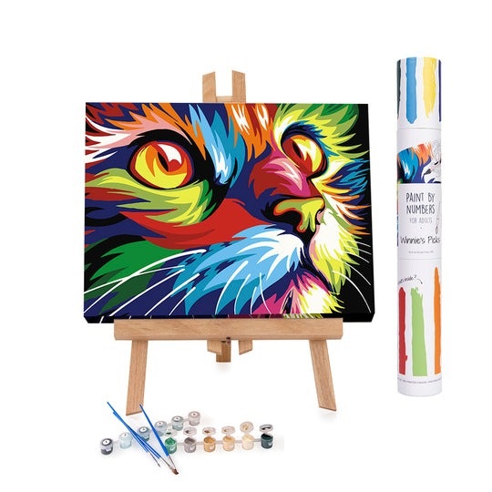 Abstract and Modern Colorful Cat