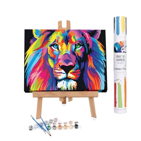 Abstract Colorful Lion