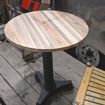 Stripe Teak Table Top Round (φ600)