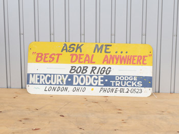 Mercury Dodge Trucks Adv Sign (1307)