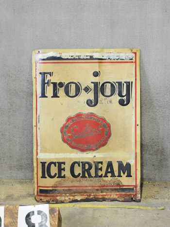 Antique Metal "fro-joy" Sign (1408)