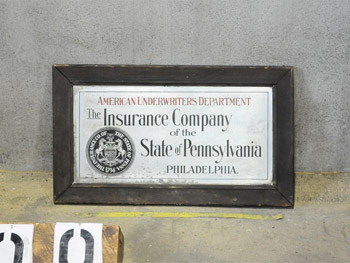 Antique Metal Insurance Co Sign (1408)